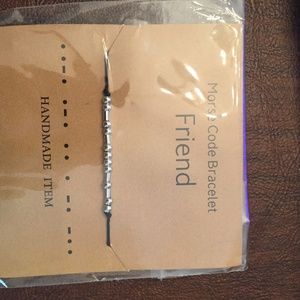 Silver morse code bracelet (friend)